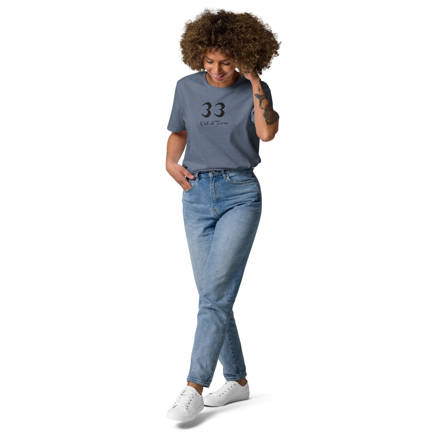 33 Ciel et Terre T-shirt unisexe en coton biologique FR