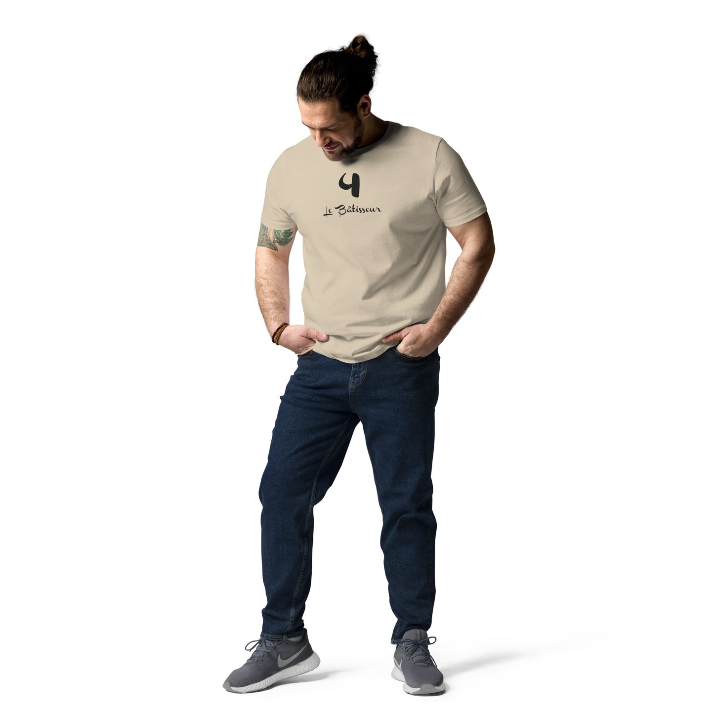 4 le Bâtisseur T-shirt unisexe en coton biologique FR
