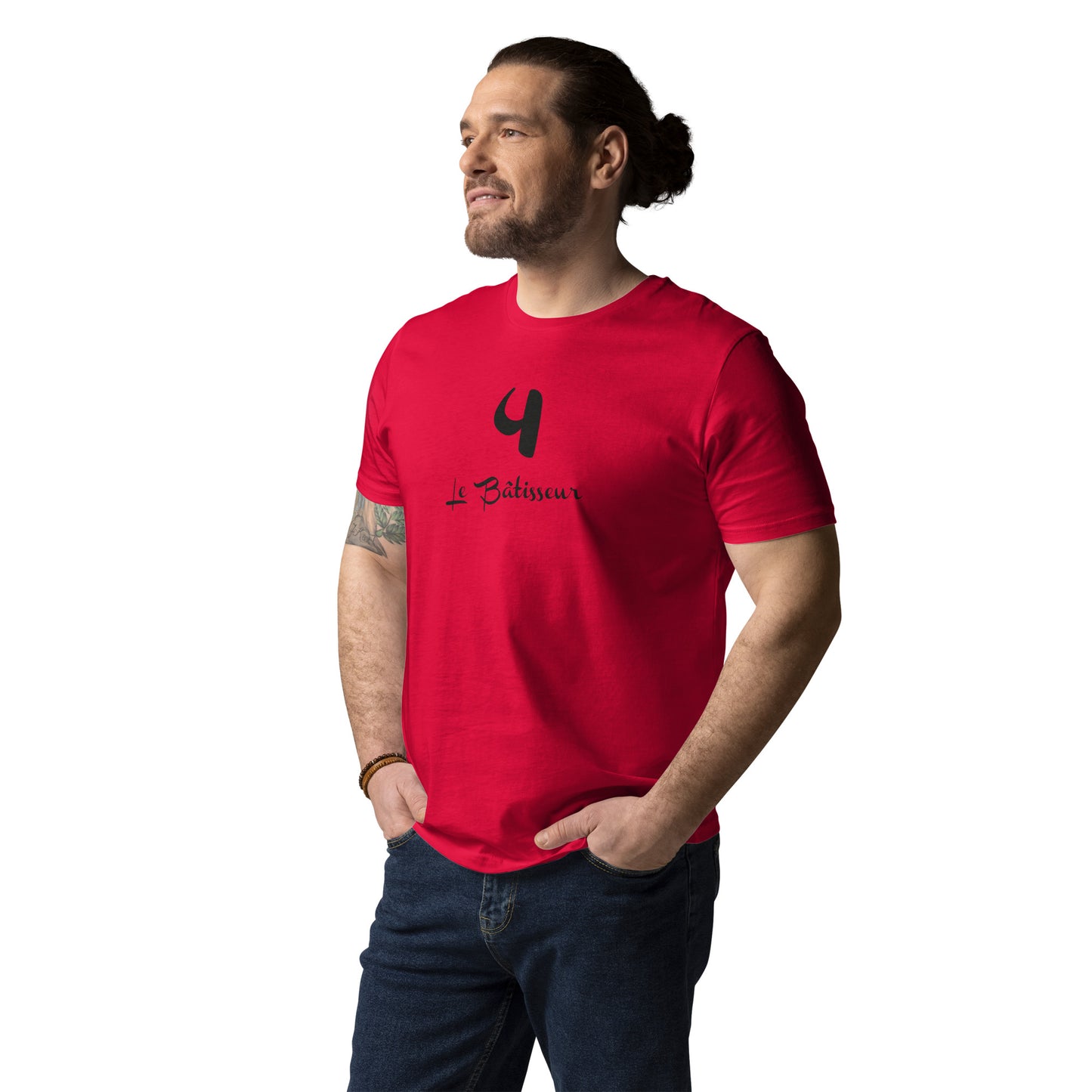 4 le Bâtisseur T-shirt unisexe en coton biologique FR