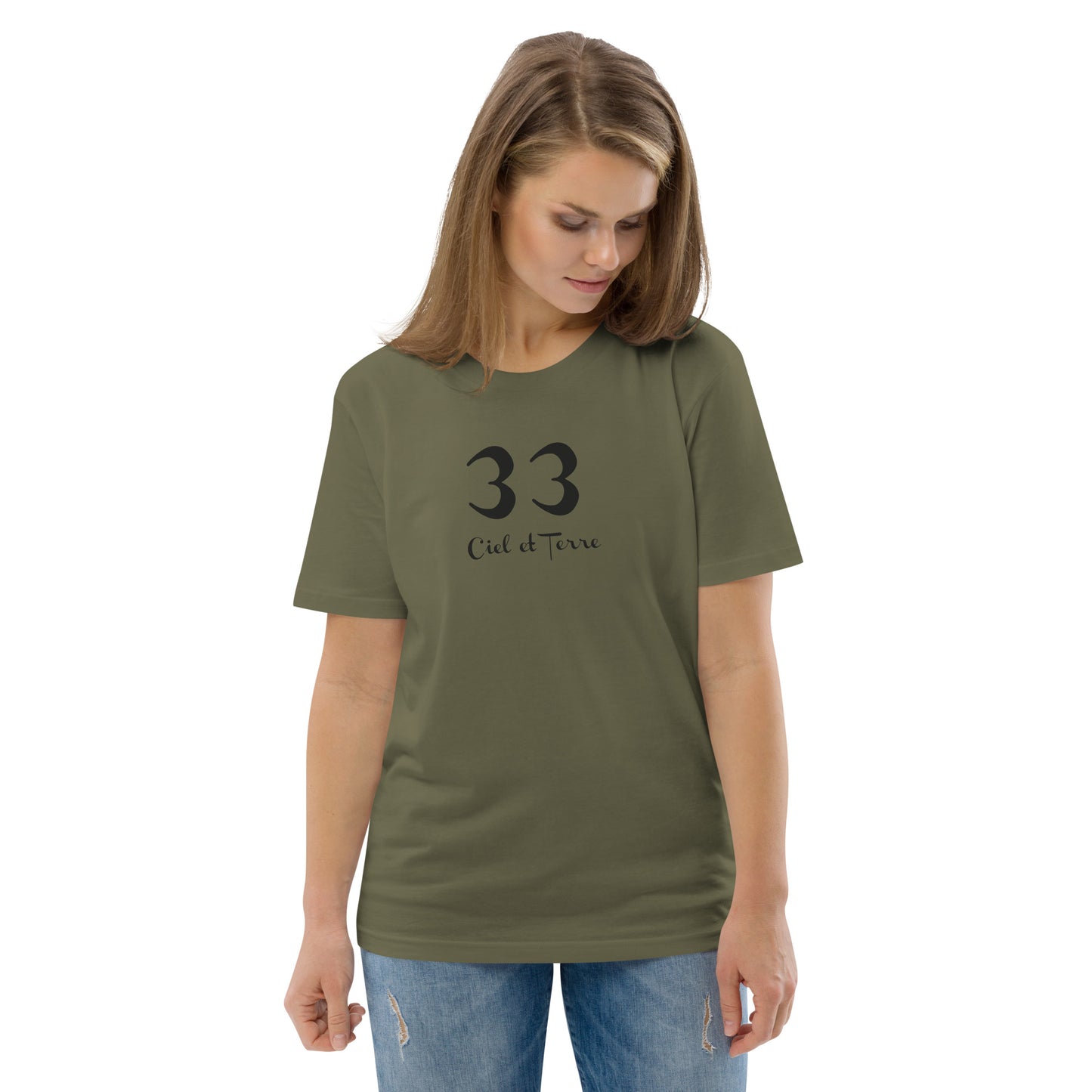 33 Ciel et Terre T-shirt unisexe en coton biologique FR