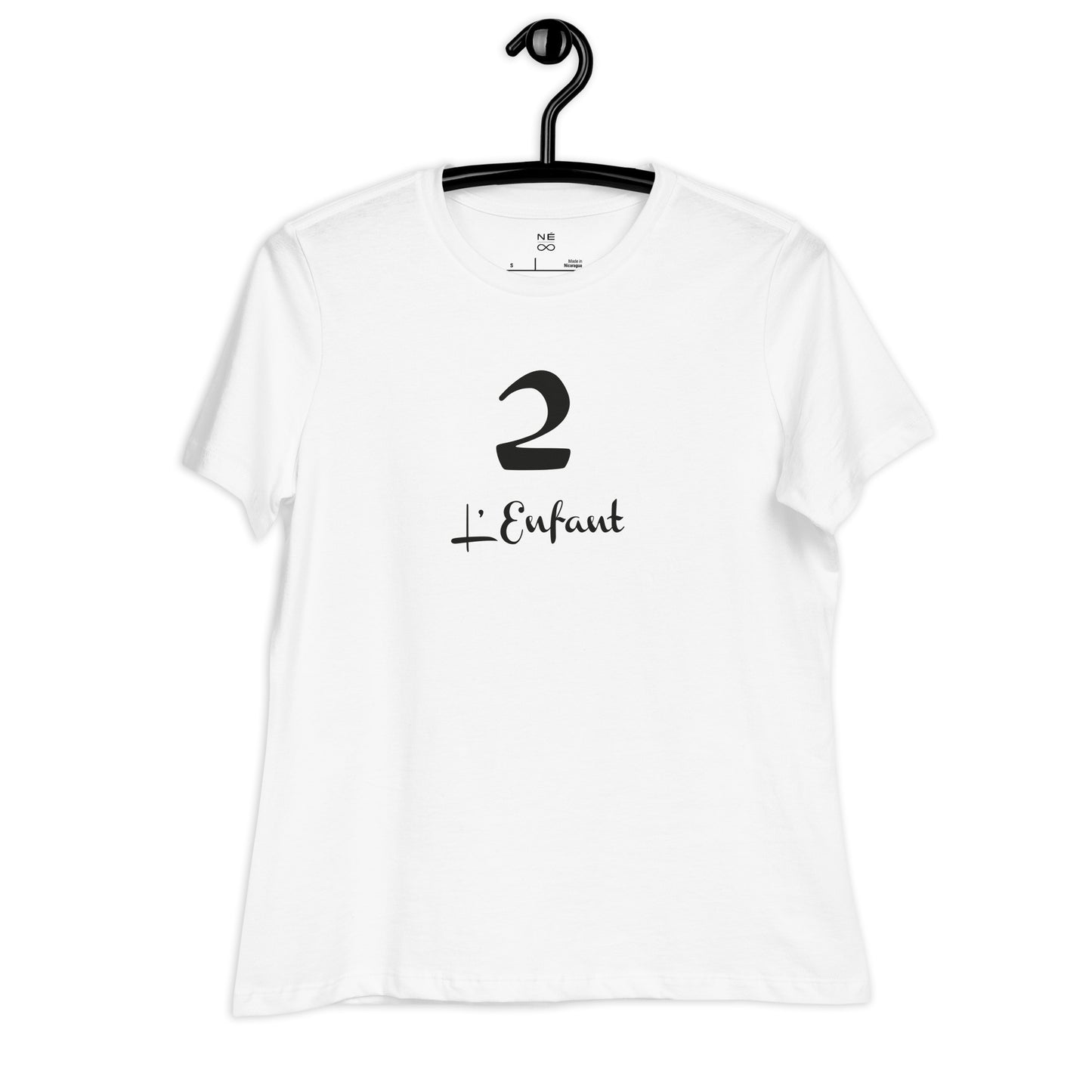 2 l'Enfant T-shirt Blanc Décontracté pour Femme FR