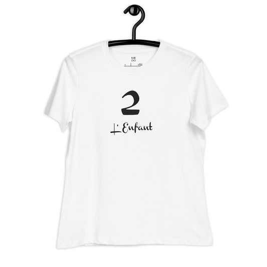 2 Enfant T-shirt Blanc Décontracté pour Femme FR