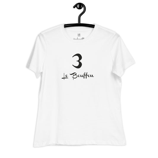 3 Bouffon T-shirt Blanc Décontracté pour Femme FR