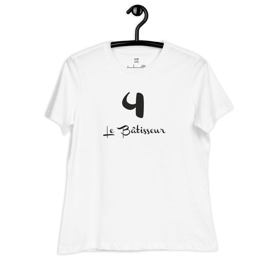 4 Bàtisseur T-shirt Blanc Décontracté pour Femme FR