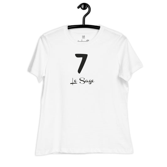 7 le Sage T-shirt Blanc Décontracté pour Femme FR